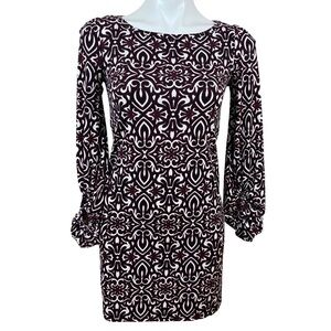 Laundry By Shelli Segal Red, Black & White Mini Dress 4P